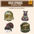 Rock Springs Sticker Pack: 4 individual 3 in. kiss-cut stickers