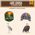 Lake Louisa Sticker Pack: 4 individual 3 in. kiss-cut stickers