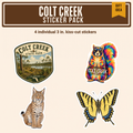 Colt Creek Sticker Pack: 4 individual 3 in. kiss-cut stickers