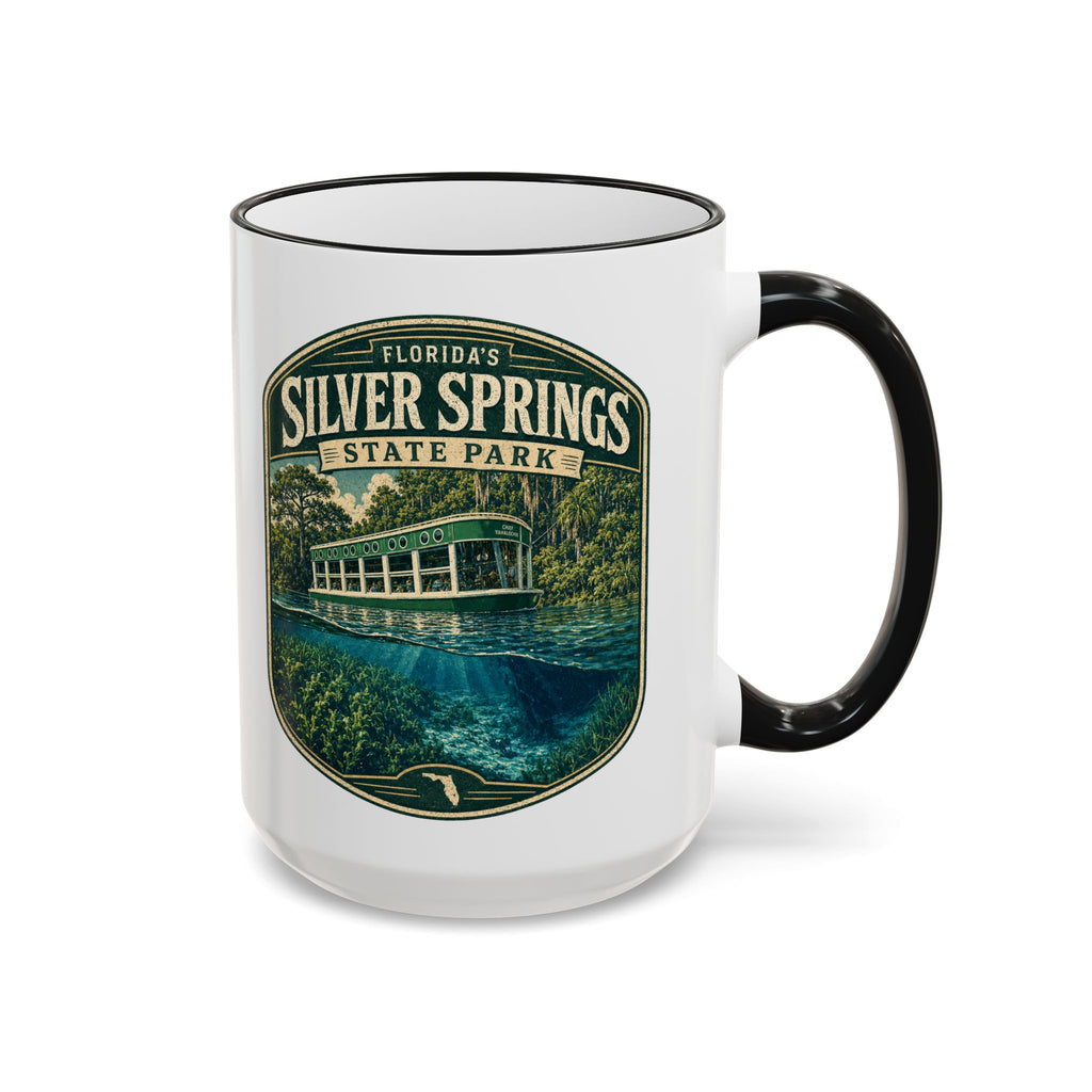 Silver Springs Vintage Mug — Accent Rim & Handle 11oz/15oz