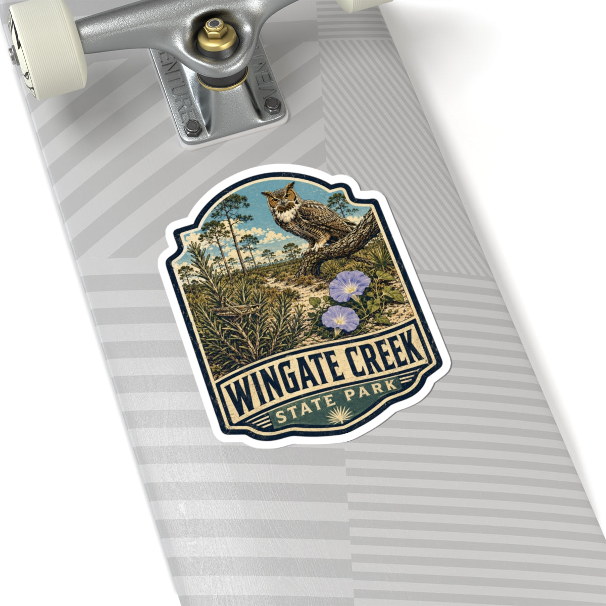 Wingate Creek State Park Sticker — Vintage Owl Nature Decal