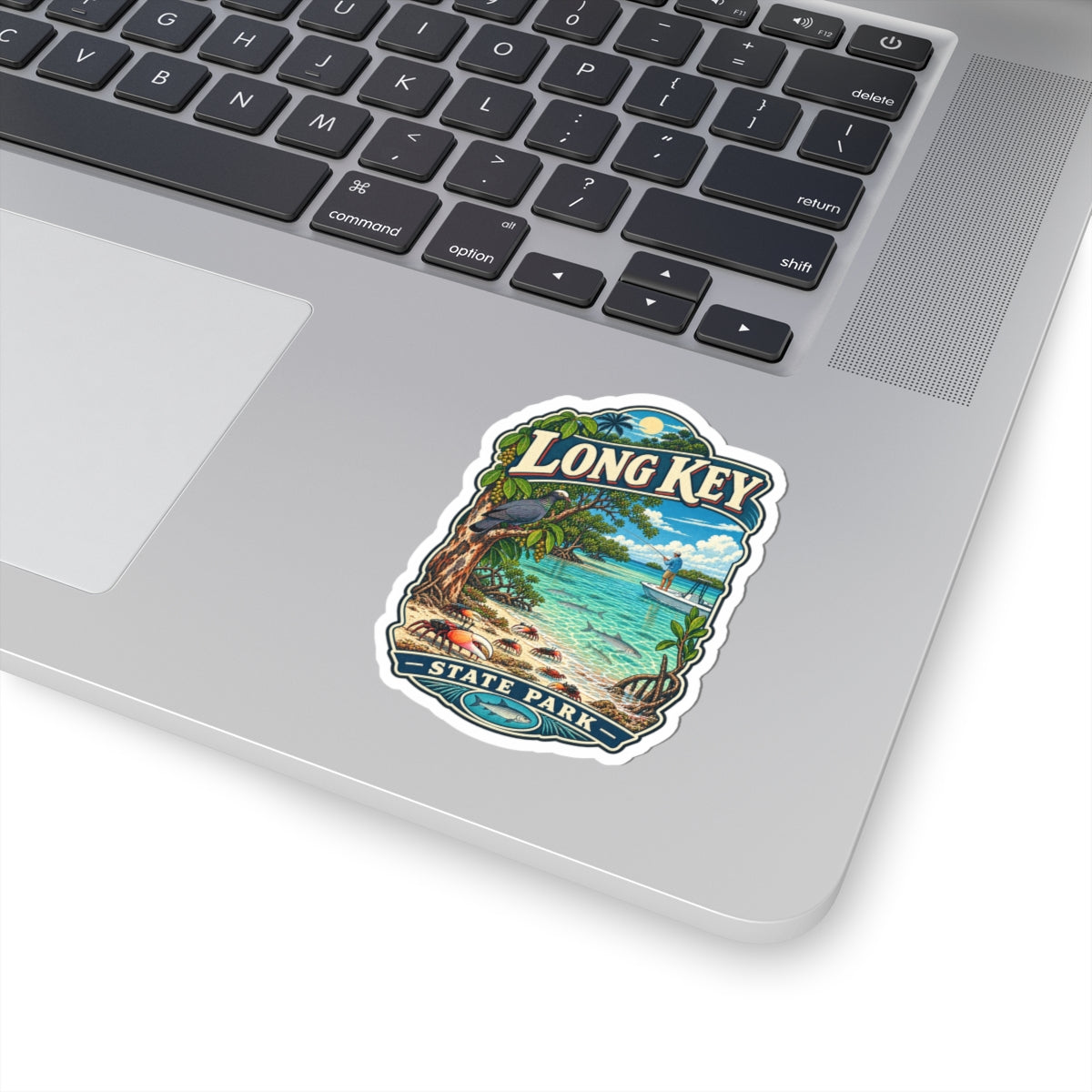 Long Key State Park Sticker — Vintage Coastal Travel Kiss-Cut Sticker