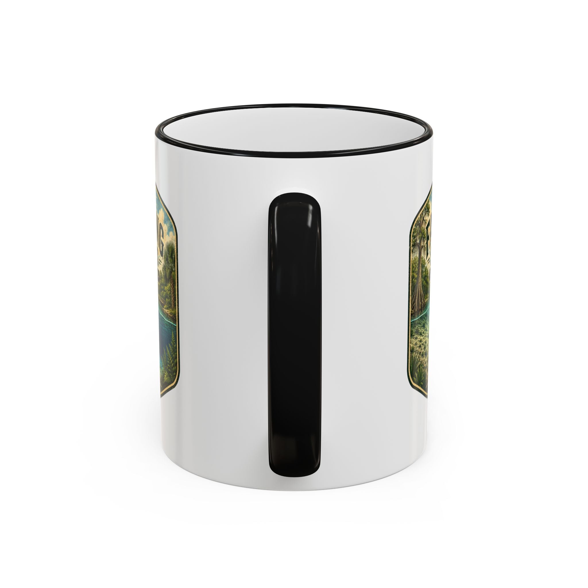 Fanning Springs Vintage Mug — Accent Rim & Handle 11oz/15oz