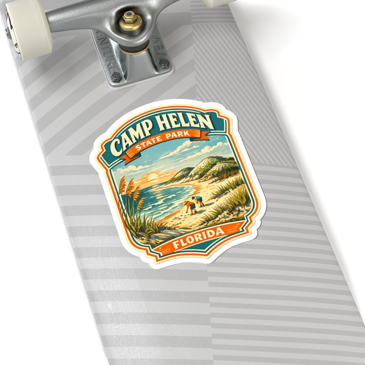 Camp Helen State Park Florida Sticker — Vintage Beach Travel Decal