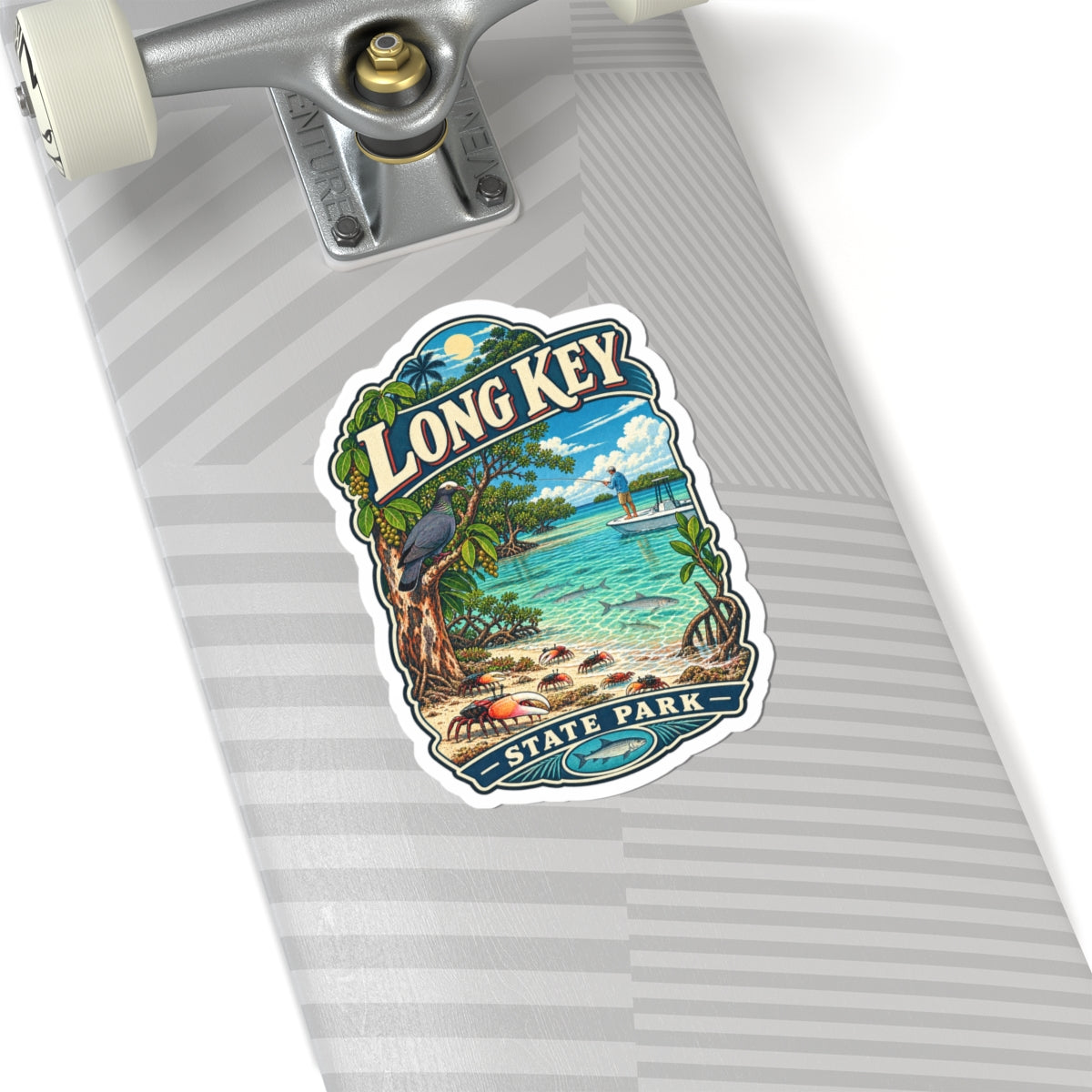 Long Key State Park Sticker — Vintage Coastal Travel Kiss-Cut Sticker