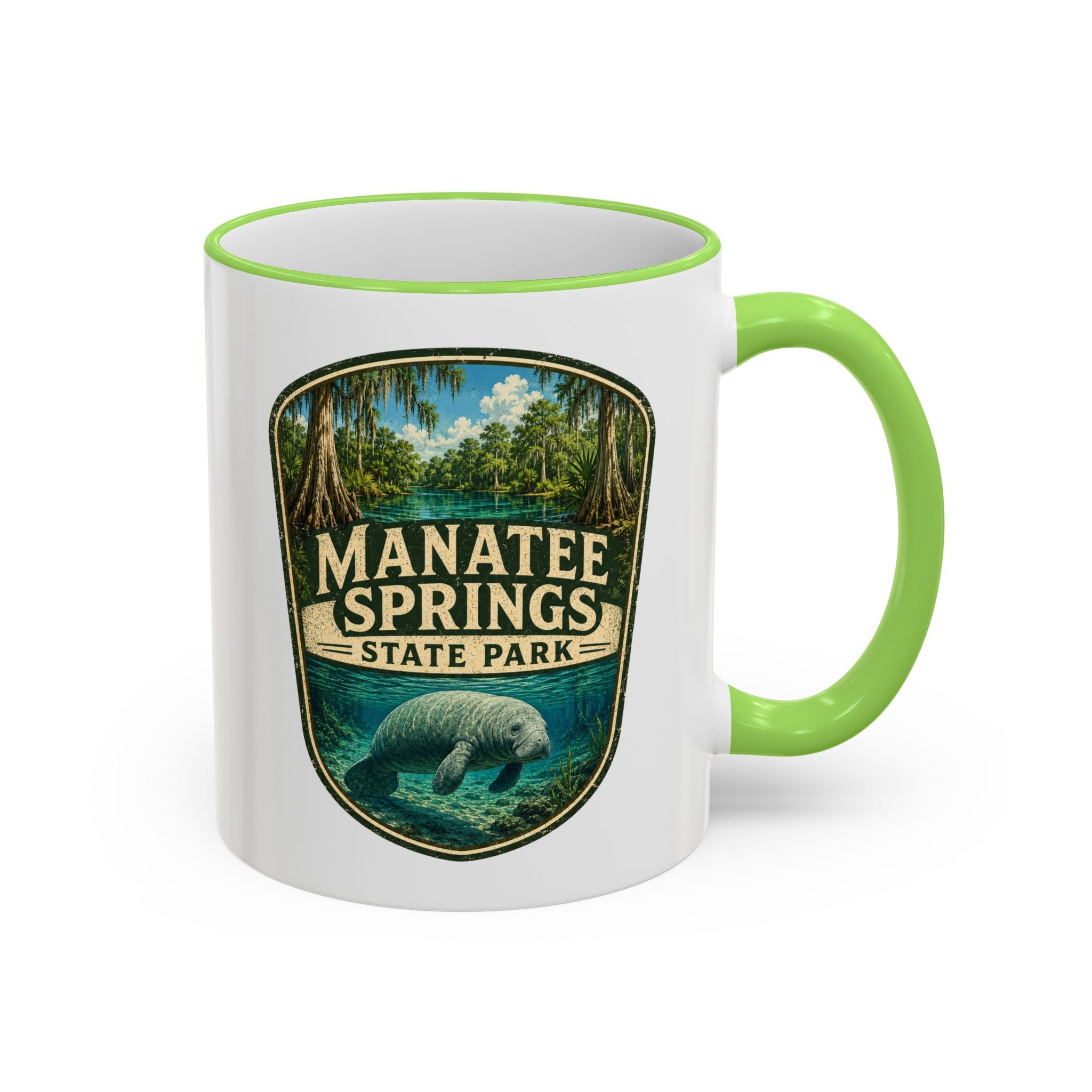 Manatee Springs Manatee Mug — Accent Rim & Handle 11oz/15oz