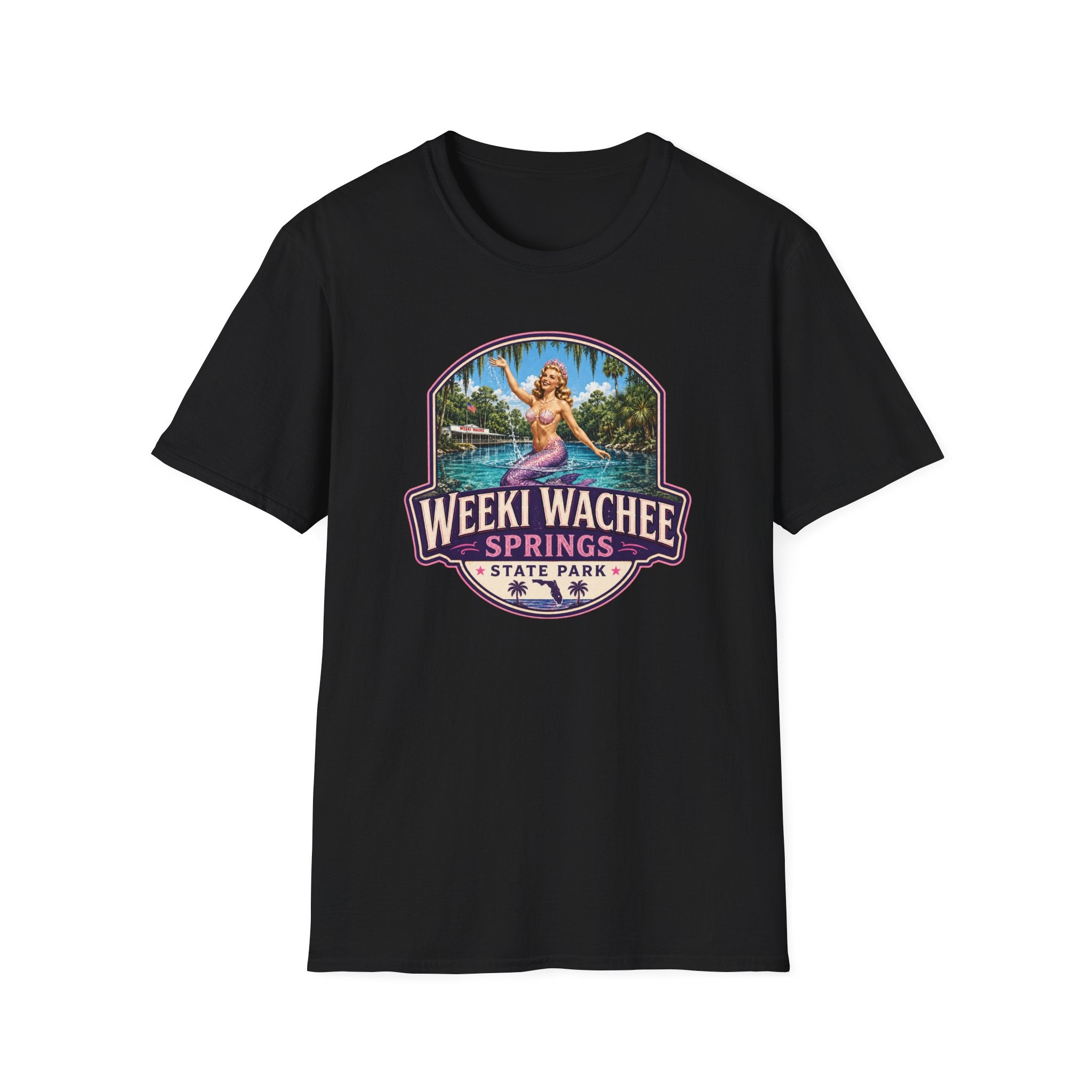 Weeki Wachee Springs — Retro Tee Pink