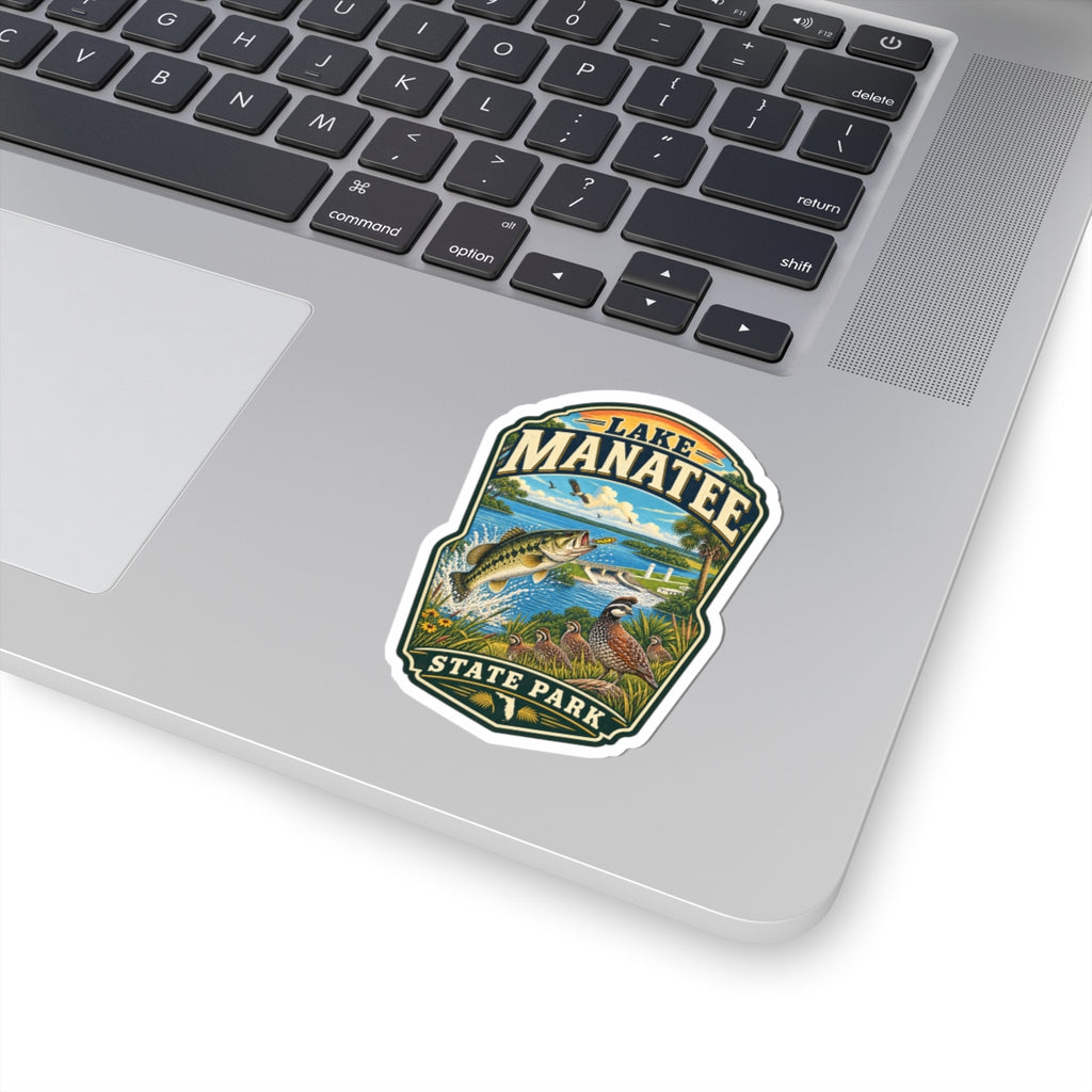Lake Manatee State Park Sticker — Vintage Fishing & Wildlife Kiss-Cut Decal