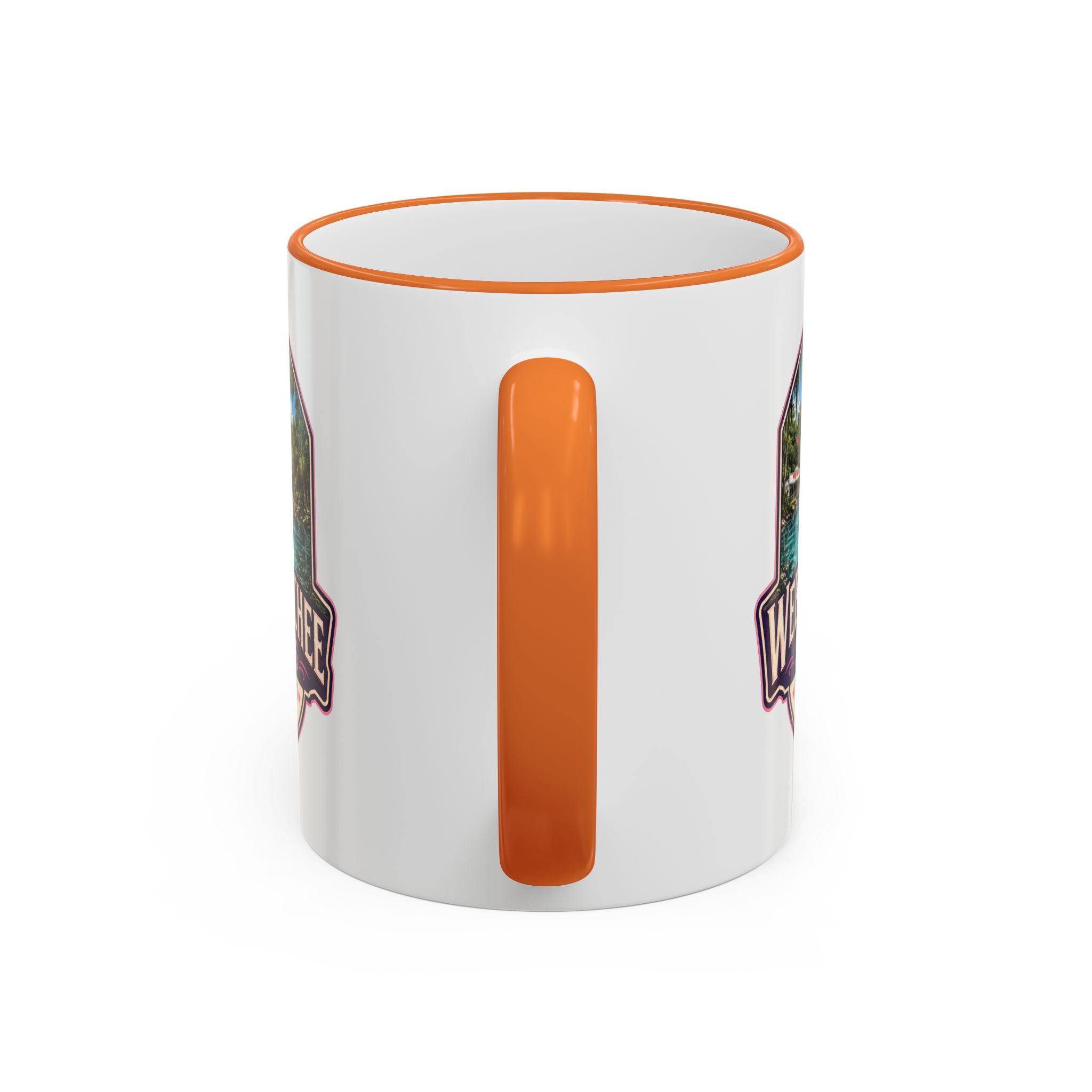 Weeki Wachee Vintage Mug Pink — Accent Rim & Handle 11oz/15oz