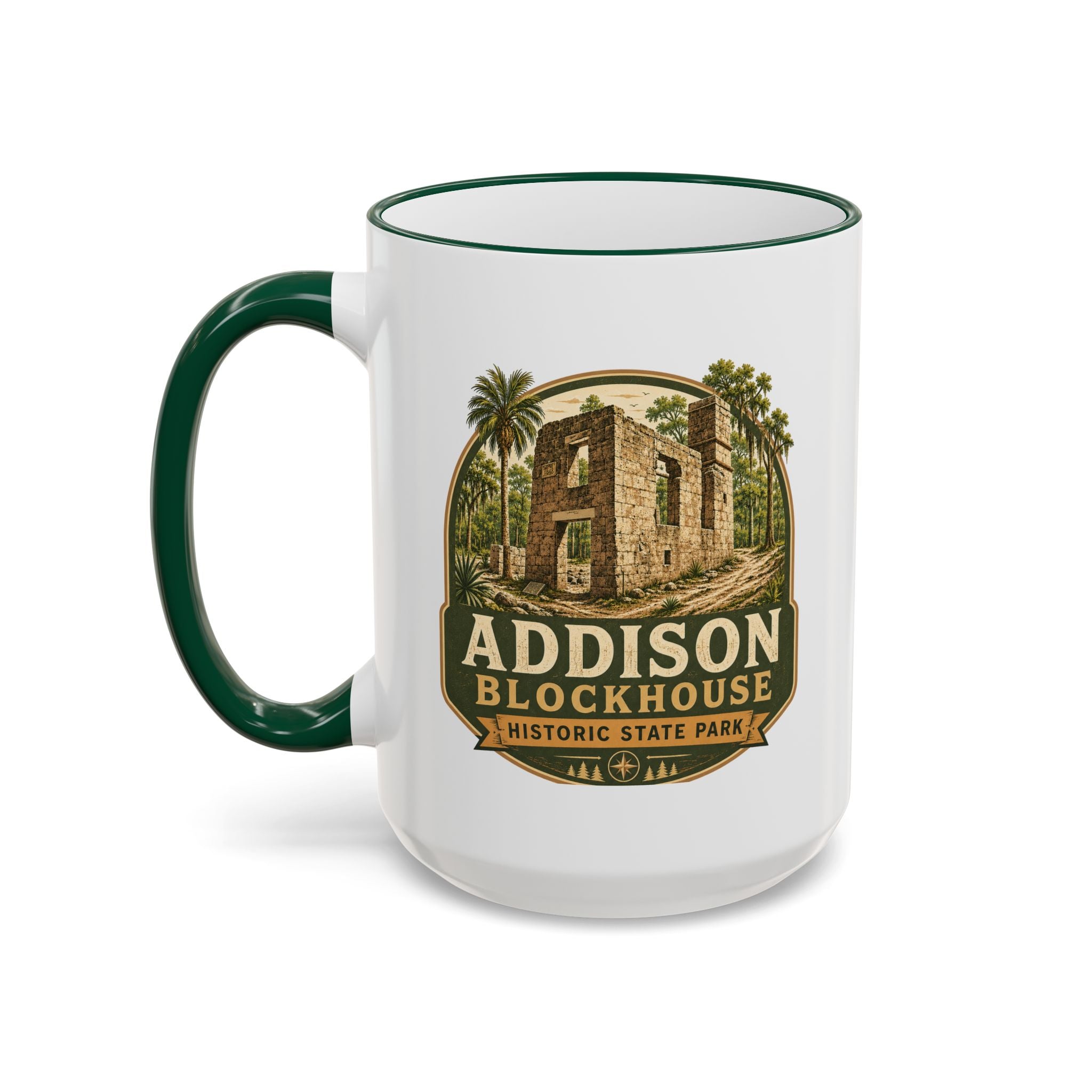 Addison Blockhouse Vintage Mug — Accent Rim & Handle 11oz/15oz