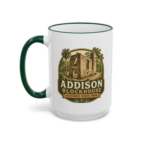 Addison Blockhouse Vintage Mug — Accent Rim & Handle 11oz/15oz