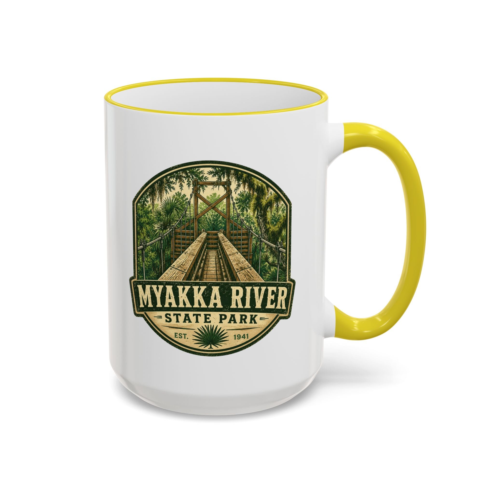 Myakka River Vintage Mug — Accent Rim & Handle 11oz/15oz