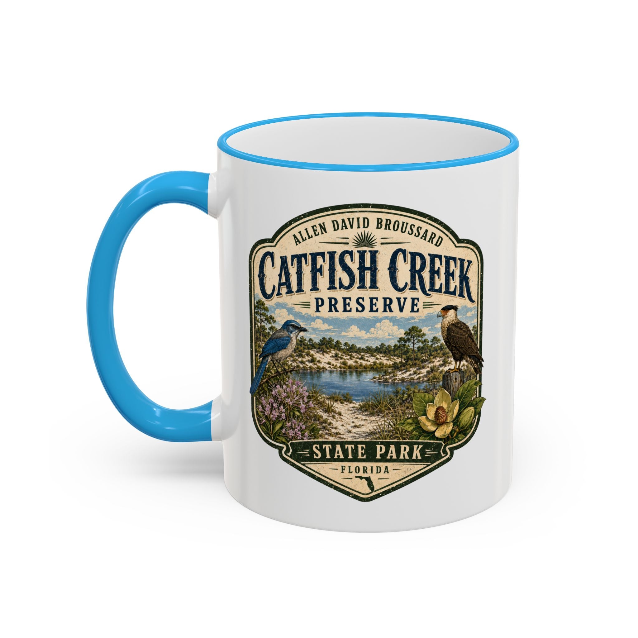 Catfish Creek Vintage Mug — Accent Rim & Handle 11oz/15oz