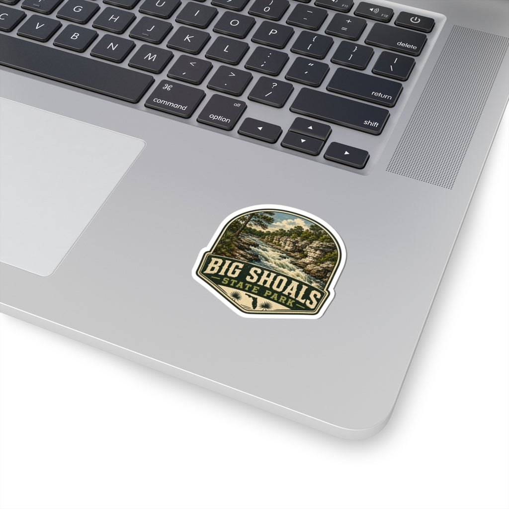Big Shoals State Park Sticker — Vintage River Landscape Kiss-Cut Sticker