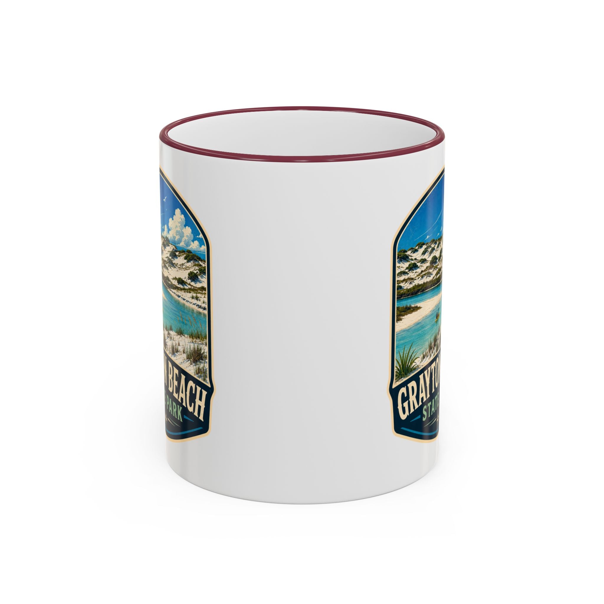 Grayton Beach Vintage Mug — Accent Rim & Handle 11oz/15oz