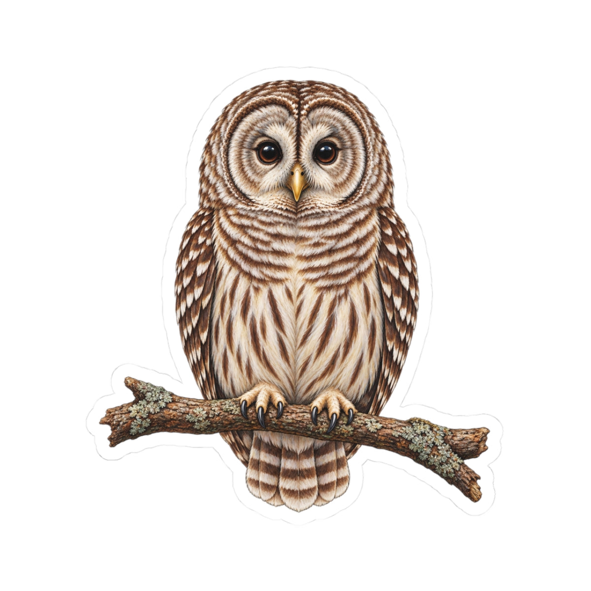 Barred Owl Sticker — Realistic Decal