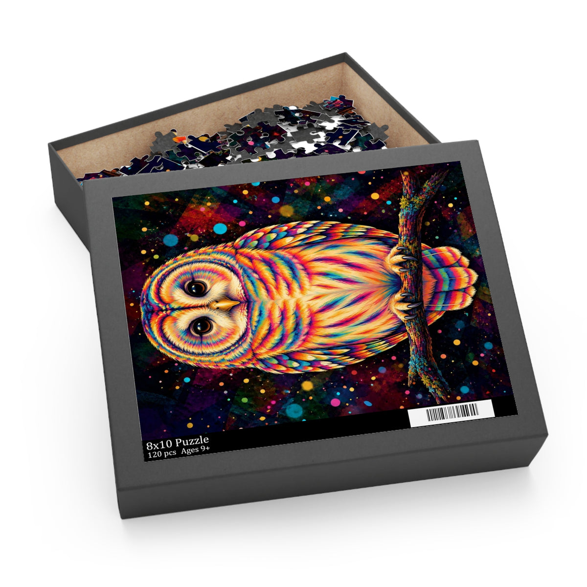 Rainbow Barred Owl Jigsaw Puzzle (120/252/500 pcs)