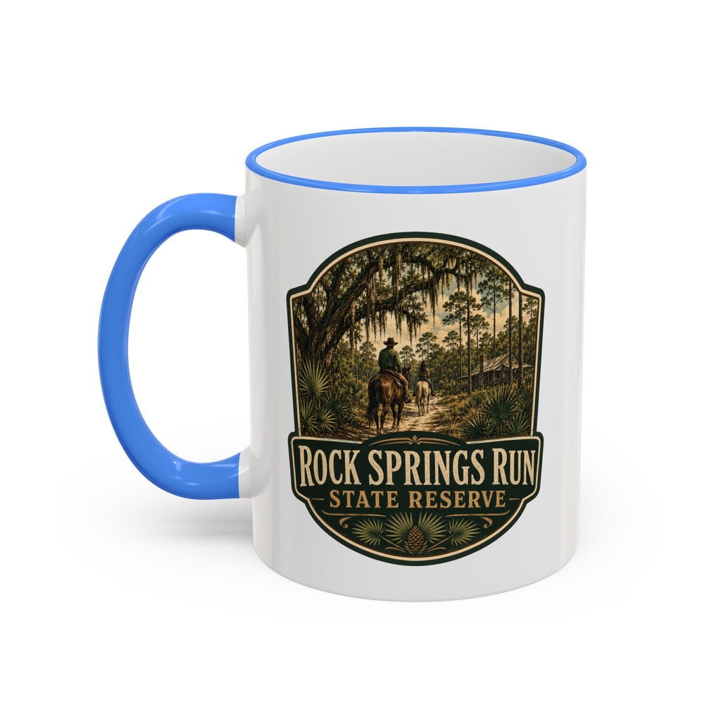 Rock Springs Run Vintage Mug — Accent Rim & Handle 11oz/15oz