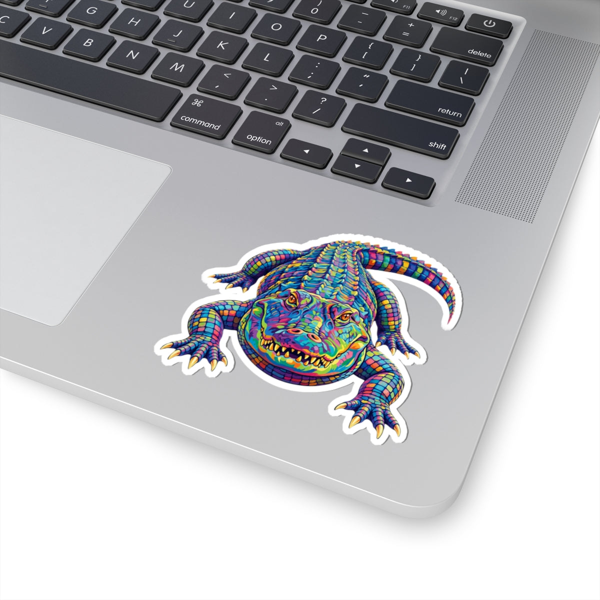 Colorful Alligator Sticker — Vibrant Kiss-Cut Vinyl Decal for Laptops & Gear