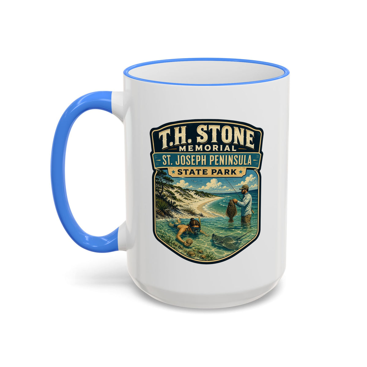 T.H. Stone Memorial Mug — Accent Rim & Handle 11oz/15oz