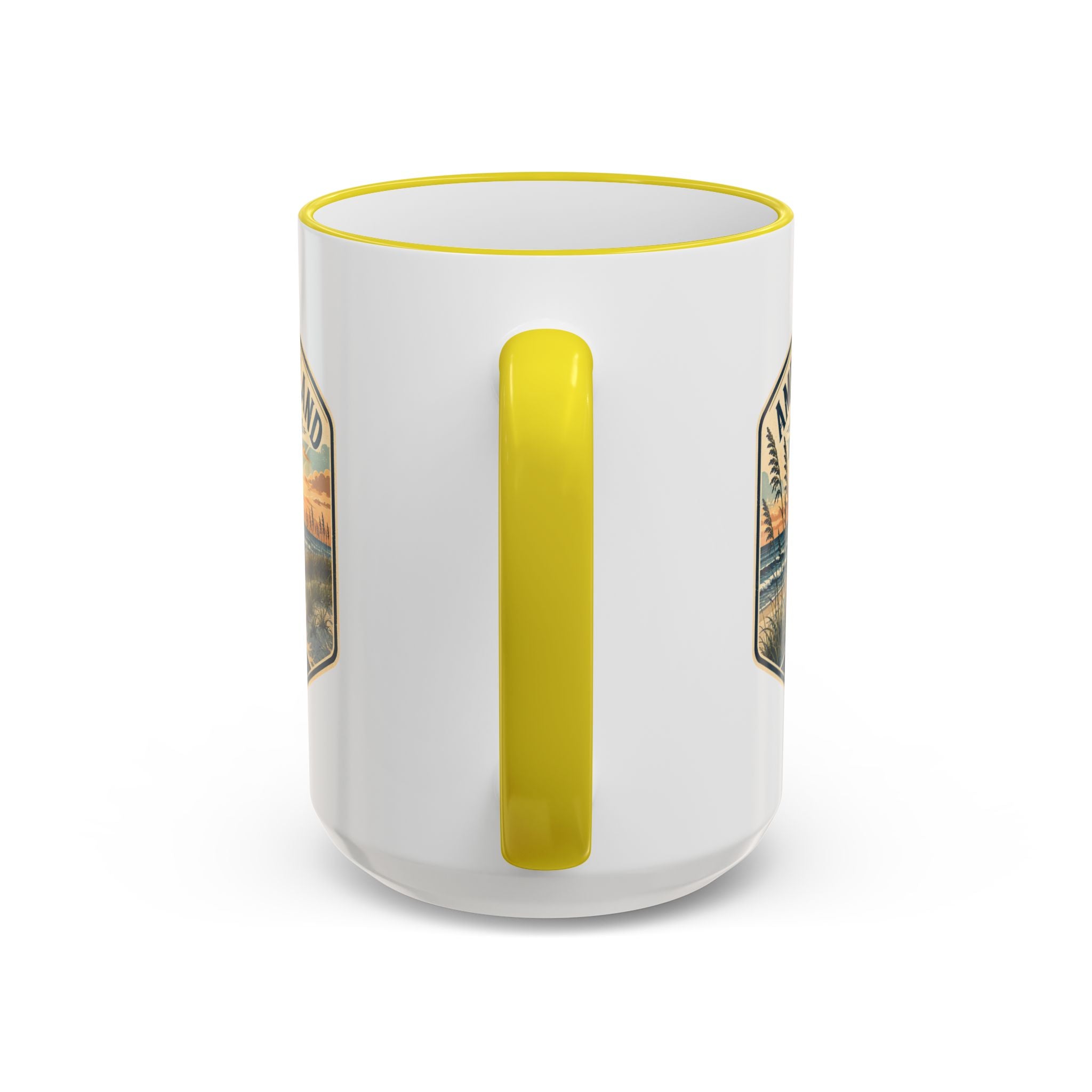 Amelia Island Vintage Mug — Accent Rim & Handle 11oz/15oz