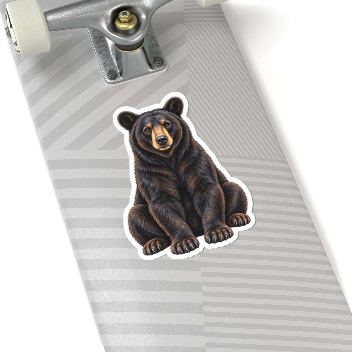 Florida Black Bear Kiss-Cut Sticker — Realistic Sitting Bear Decal for Laptop, Water Bottle & Gear