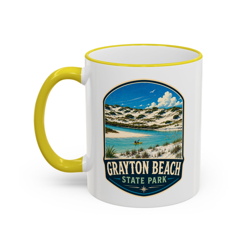 Grayton Beach Vintage Mug — Accent Rim & Handle 11oz/15oz