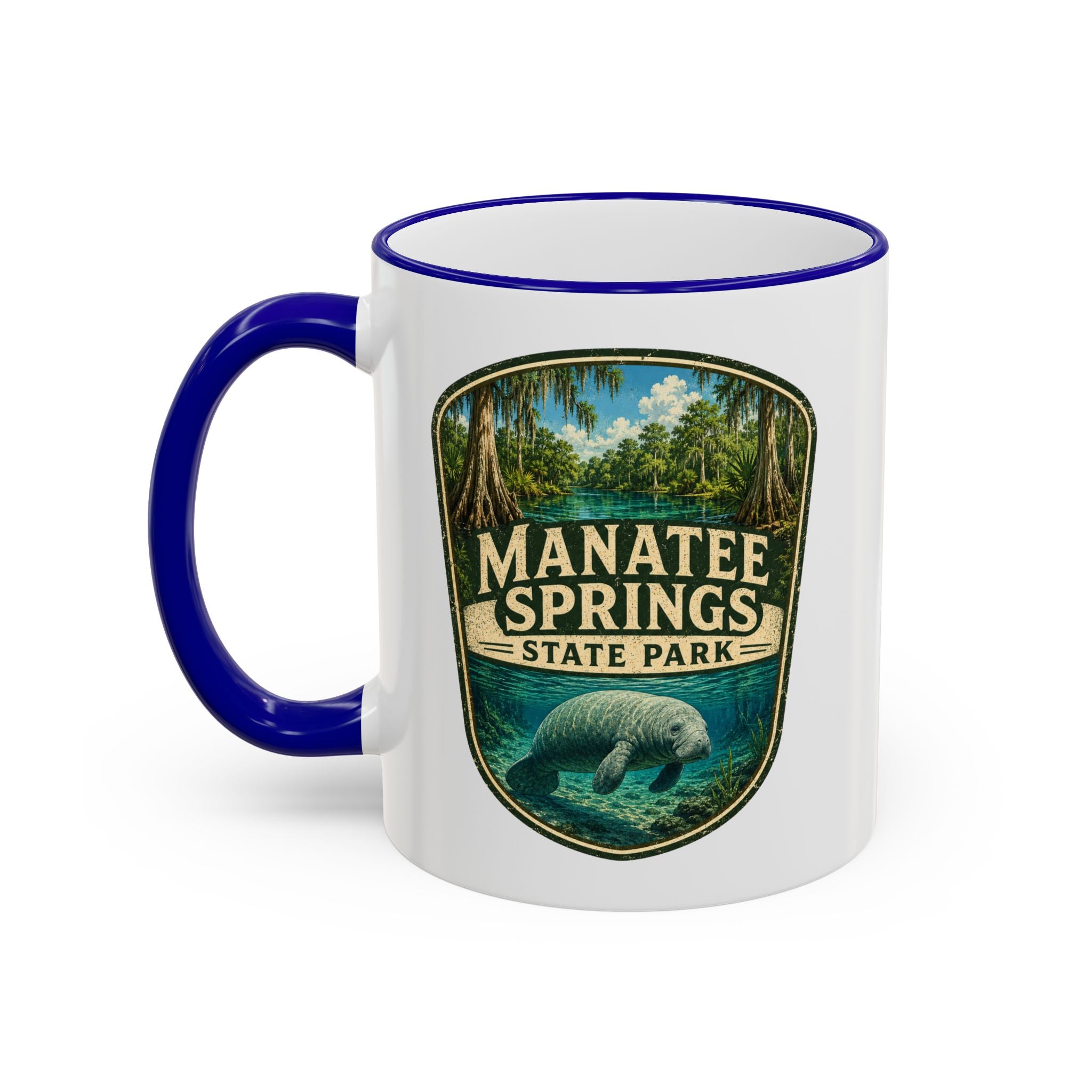 Manatee Springs Manatee Mug — Accent Rim & Handle 11oz/15oz