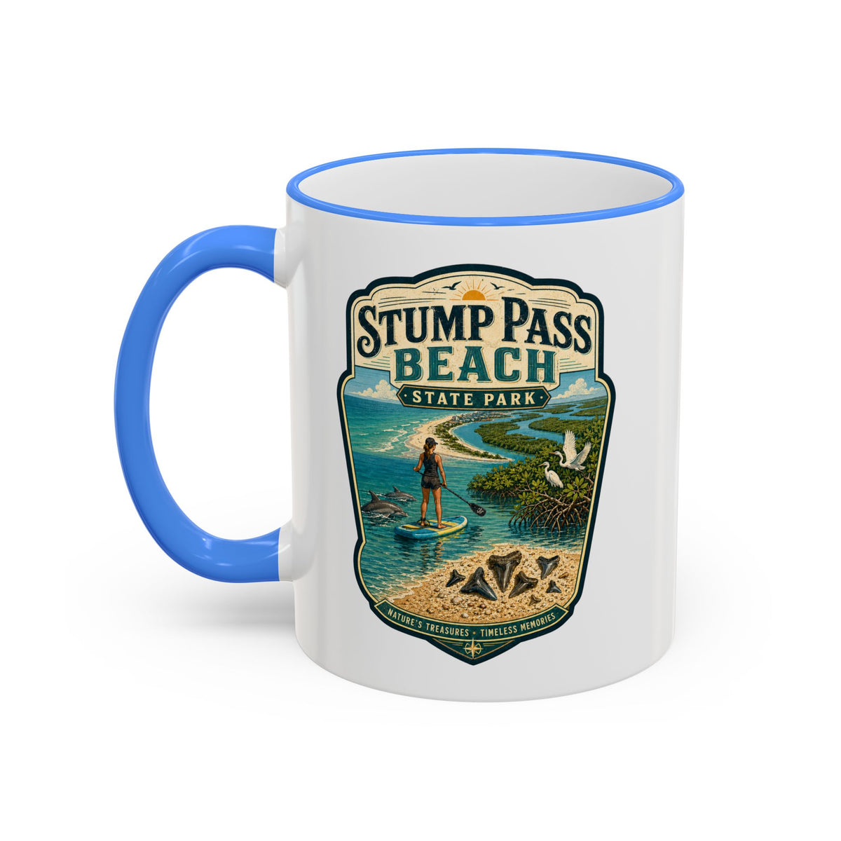 Stump Pass Beach Mug — Accent Rim & Handle 11oz/15oz