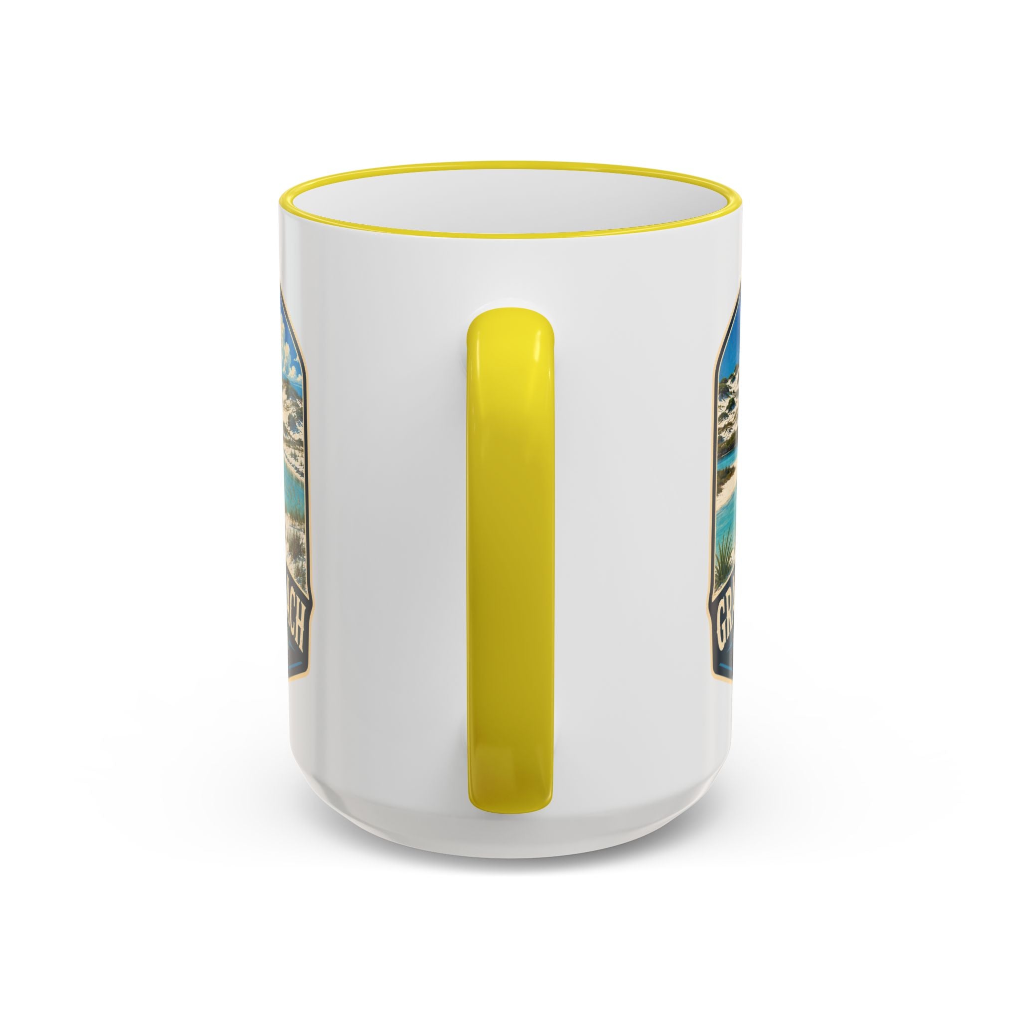 Grayton Beach Vintage Mug — Accent Rim & Handle 11oz/15oz