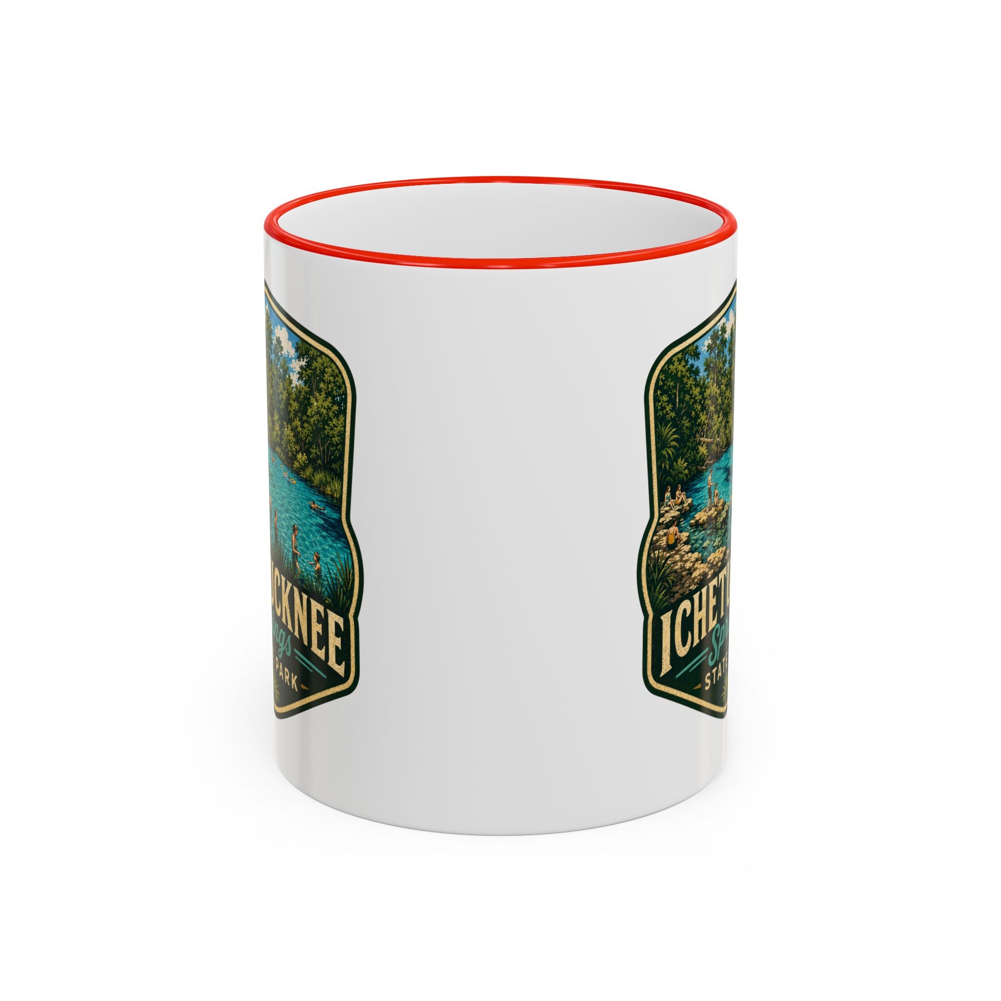 Ichetucknee Springs Vintage Mug — Accent Rim & Handle 11oz/15oz