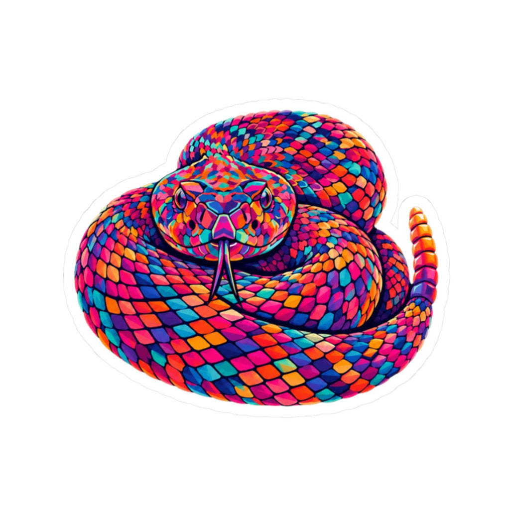 Rainbow Coiled Serpent Sticker