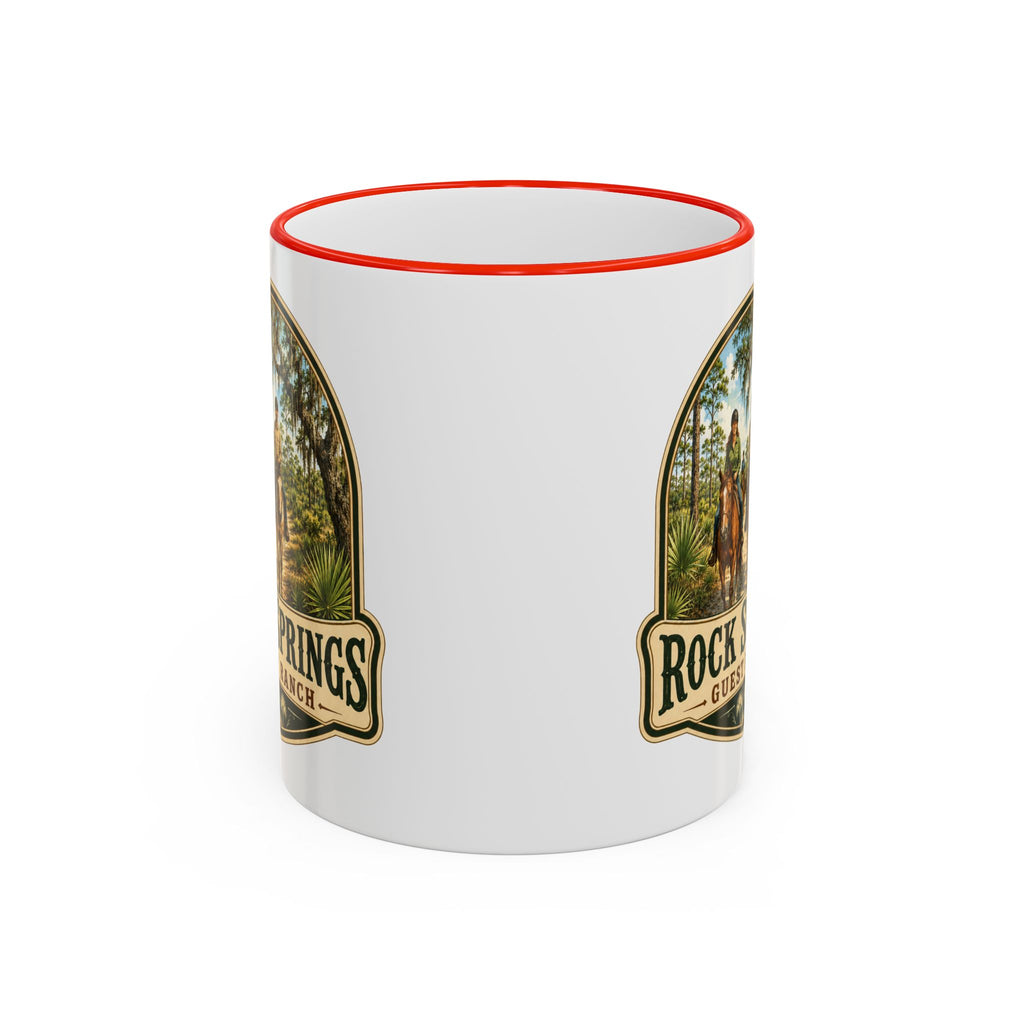 Rock Springs Guest Ranch Vintage Mug — Accent Rim & Handle 11oz/15oz
