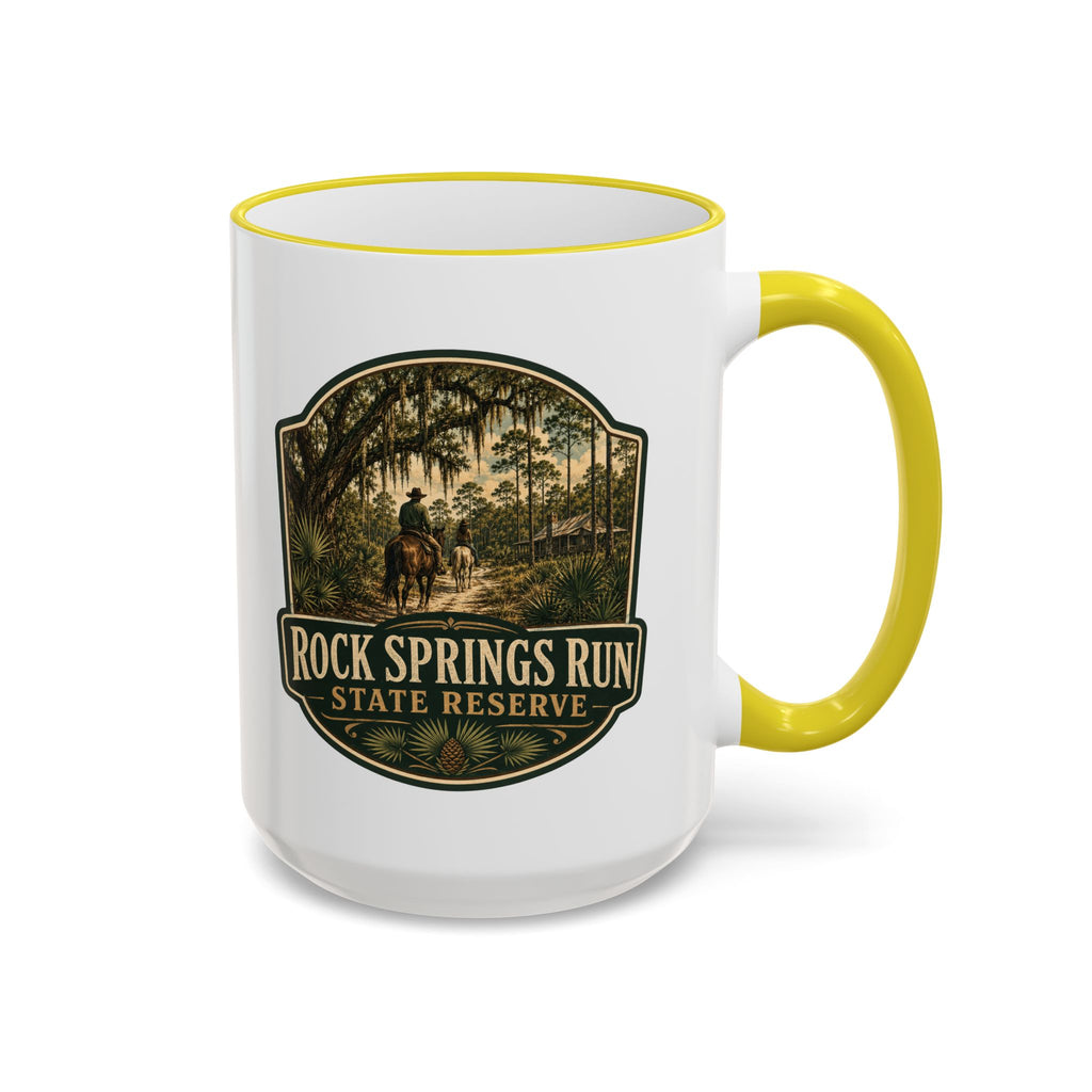 Rock Springs Run Vintage Mug — Accent Rim & Handle 11oz/15oz