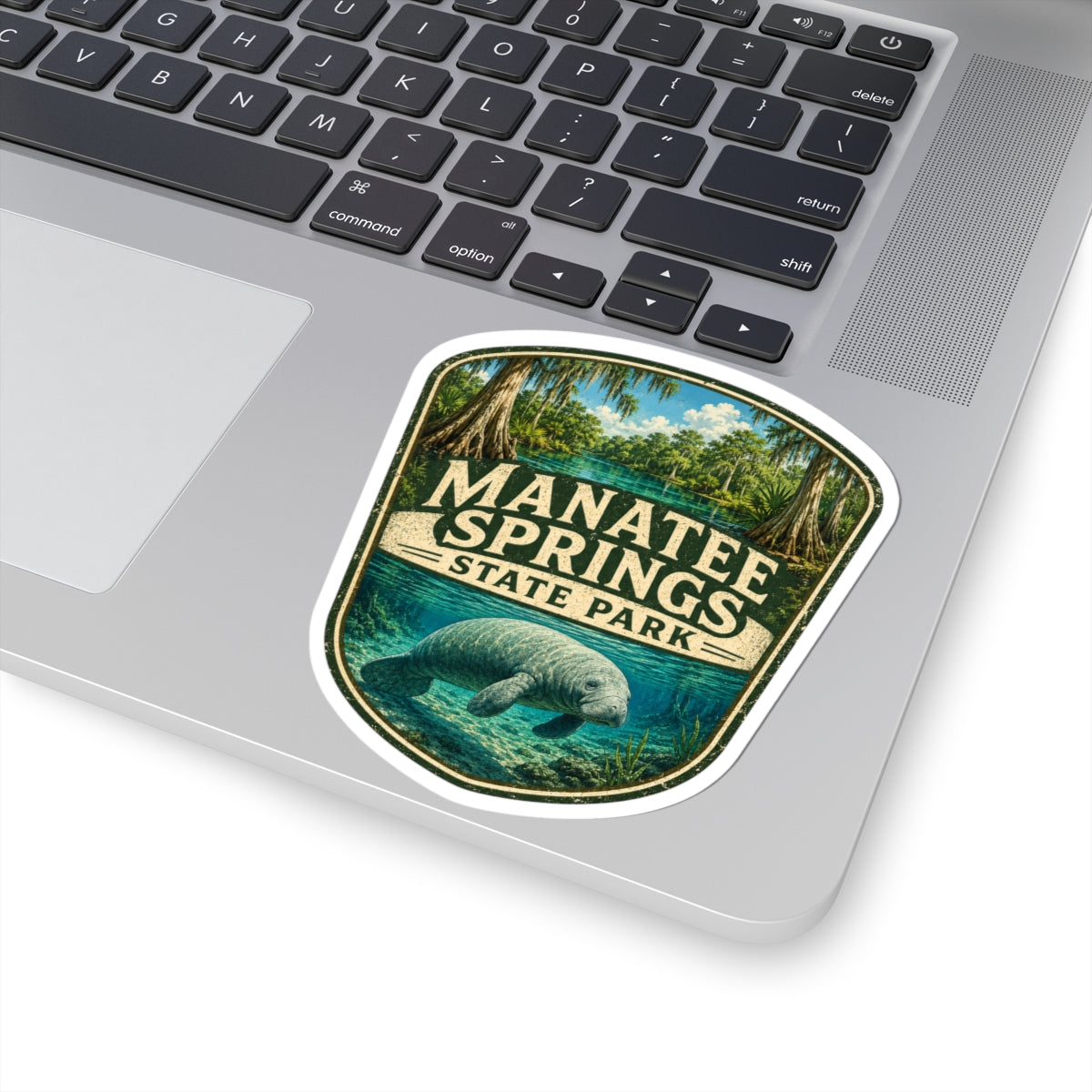 Manatee Springs State Park Sticker - Vintage Manatee Nature Decal