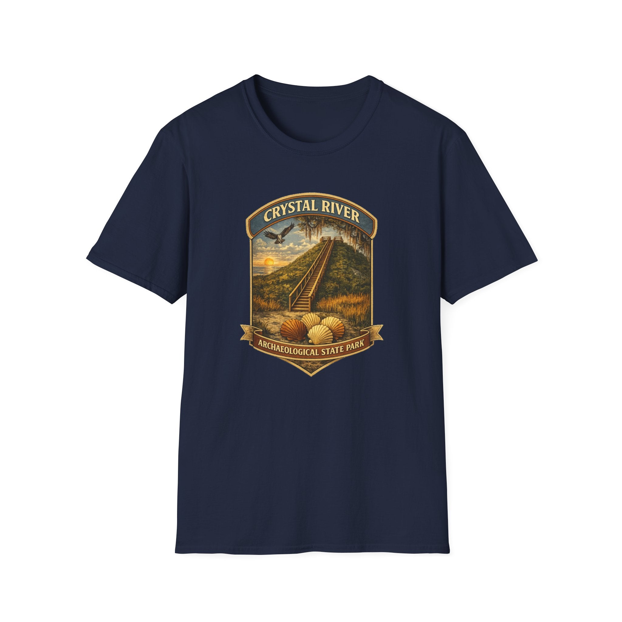 Crystal River Archaeological- Retro Tee