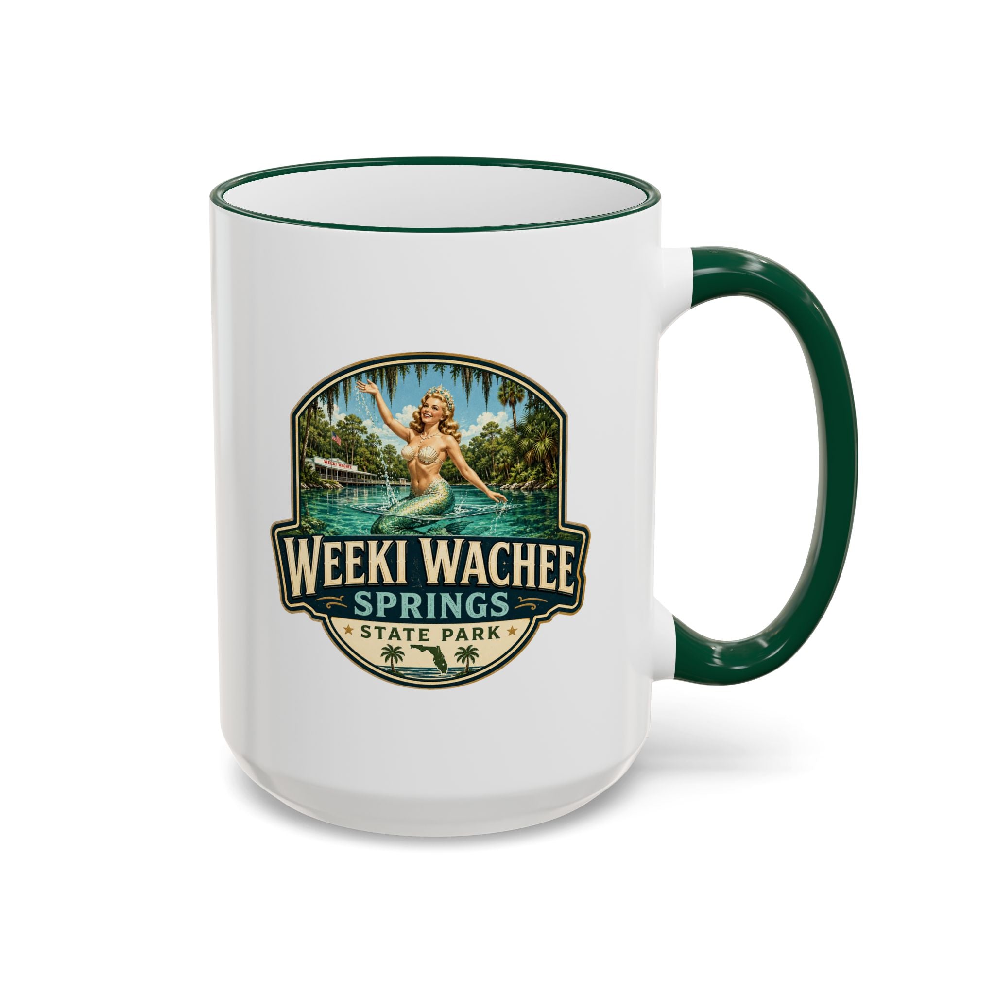 Weeki Wachee Vintage Mug — Accent Rim & Handle 11oz/15oz
