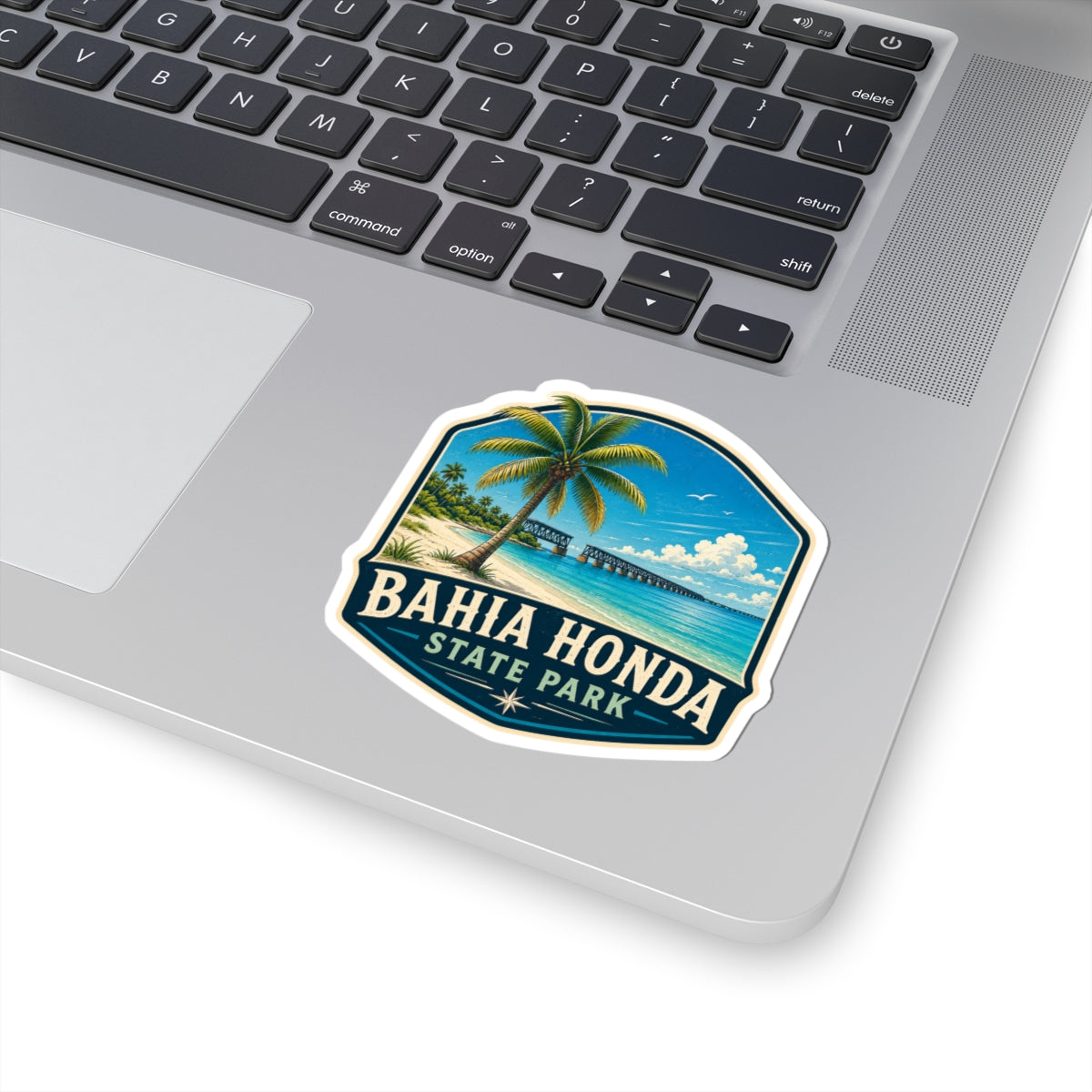 Bahia Honda State Park Sticker — Retro Tropical Beach Kiss-Cut Decal