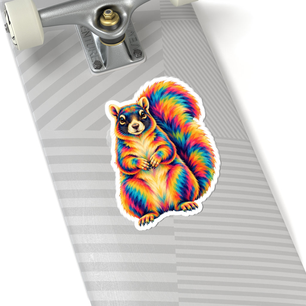 Rainbow Psychedelic Squirrel Sticker
