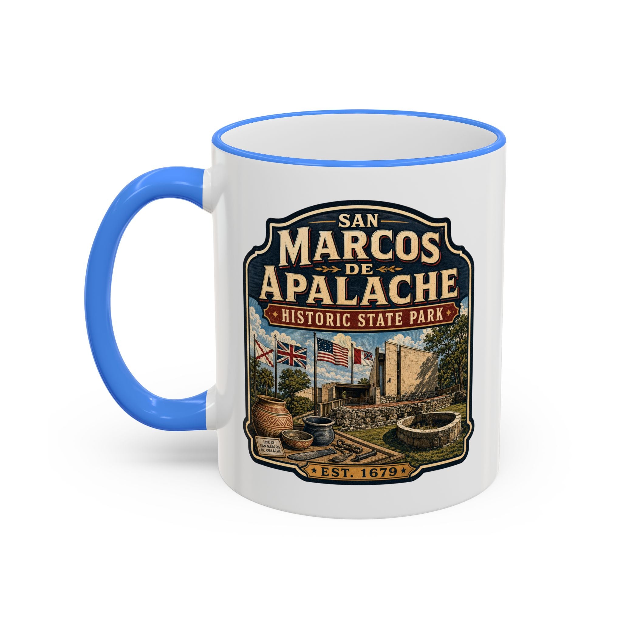 San Marcos de Apalache Accent Rim & Handle 11oz/15oz