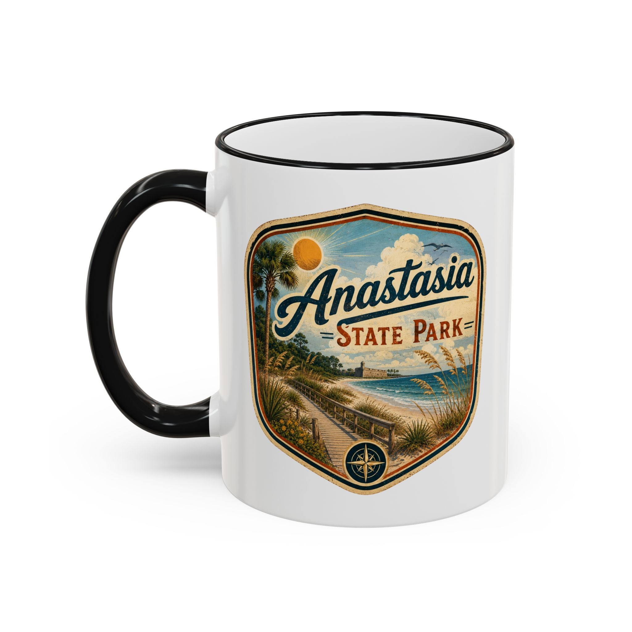 Anastasia Vintage Mug — Accent Rim & Handle 11oz/15oz