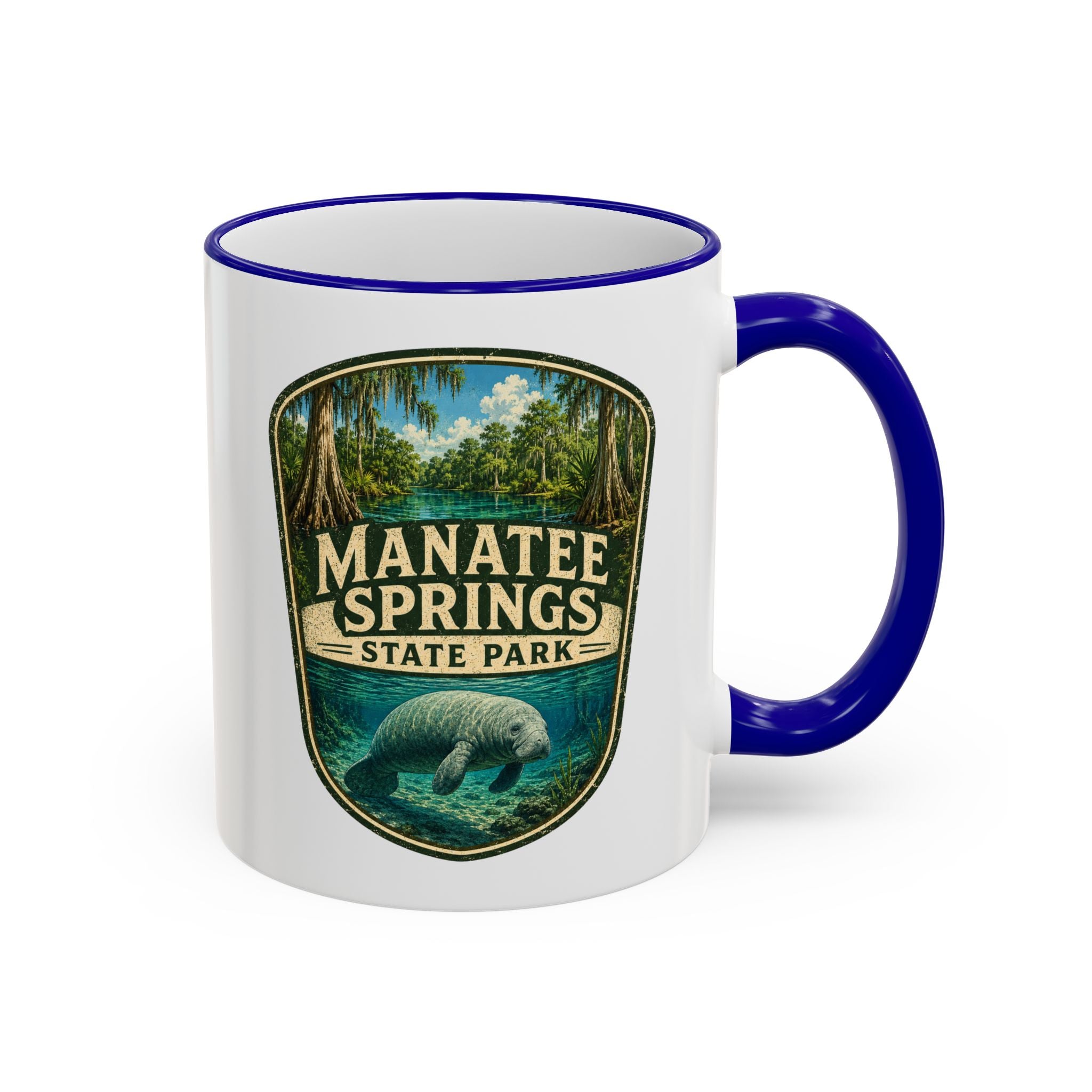 Manatee Springs Manatee Mug — Accent Rim & Handle 11oz/15oz