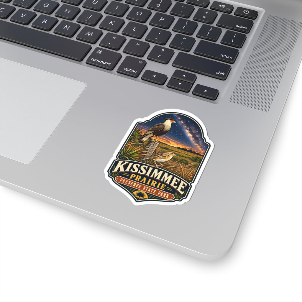 Kissimmee Prairie State Park Scenic Sticker — Vintage Wildlife & Night Sky