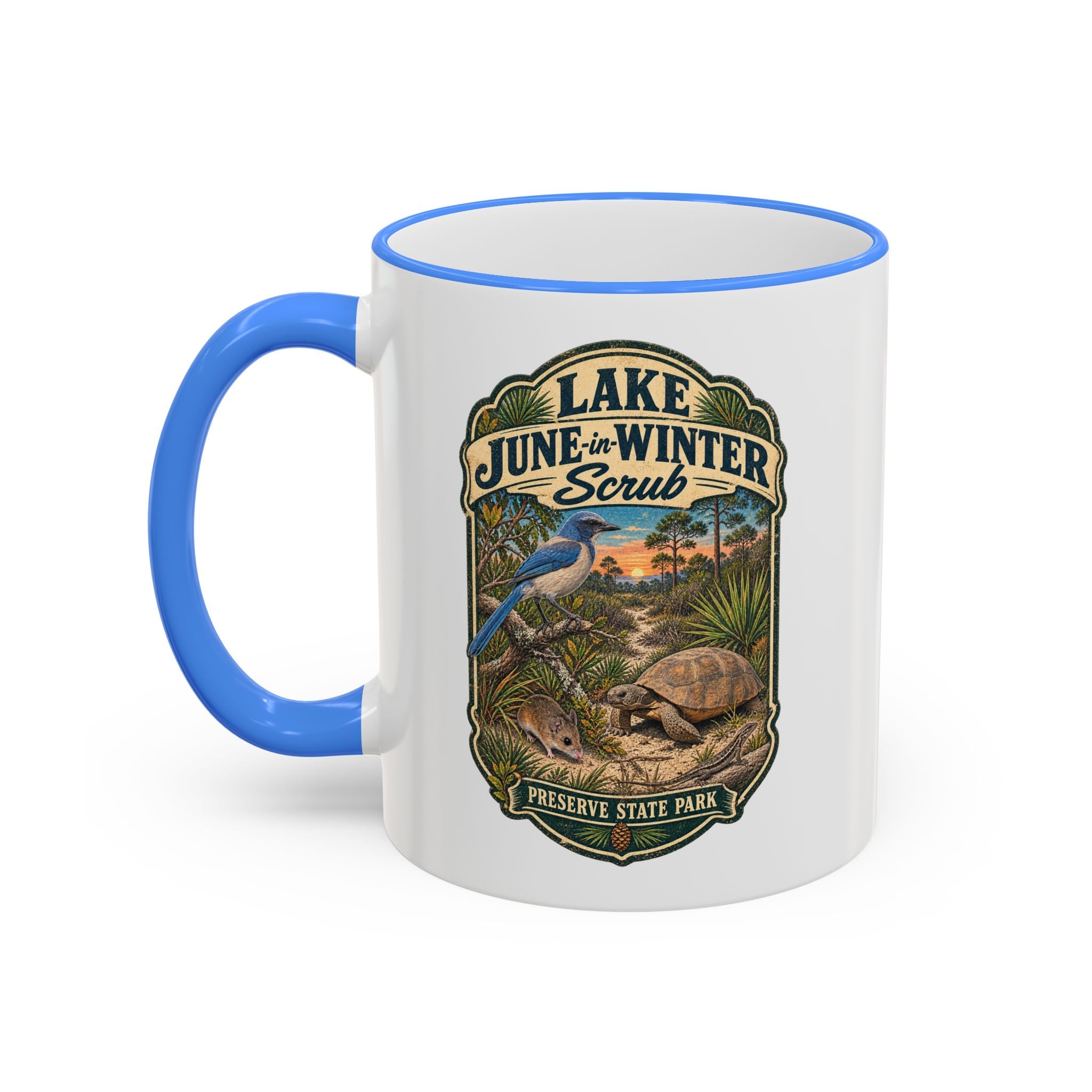 Lake June-in-Winter Accent Rim & Handle 11oz/15oz