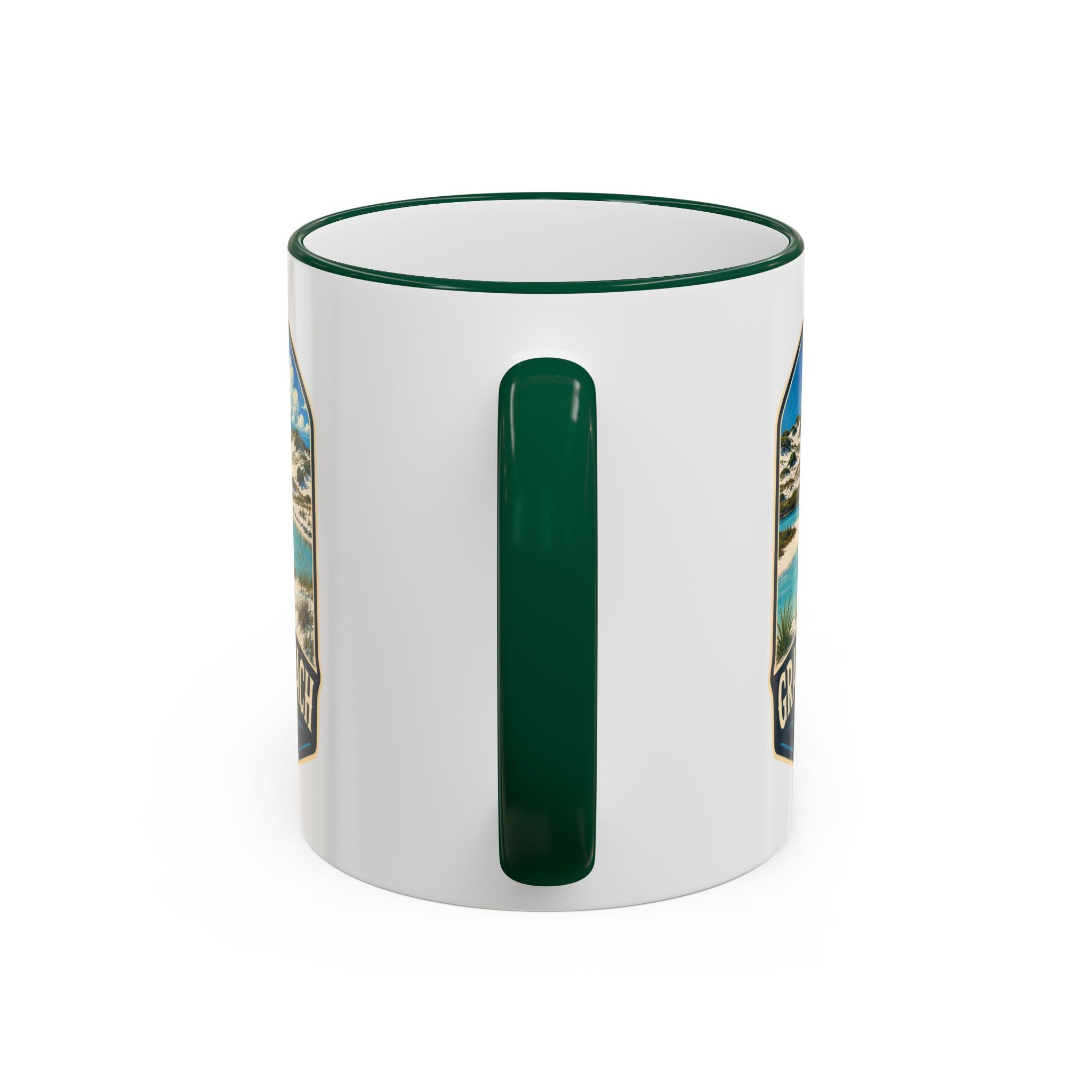 Grayton Beach Vintage Mug — Accent Rim & Handle 11oz/15oz