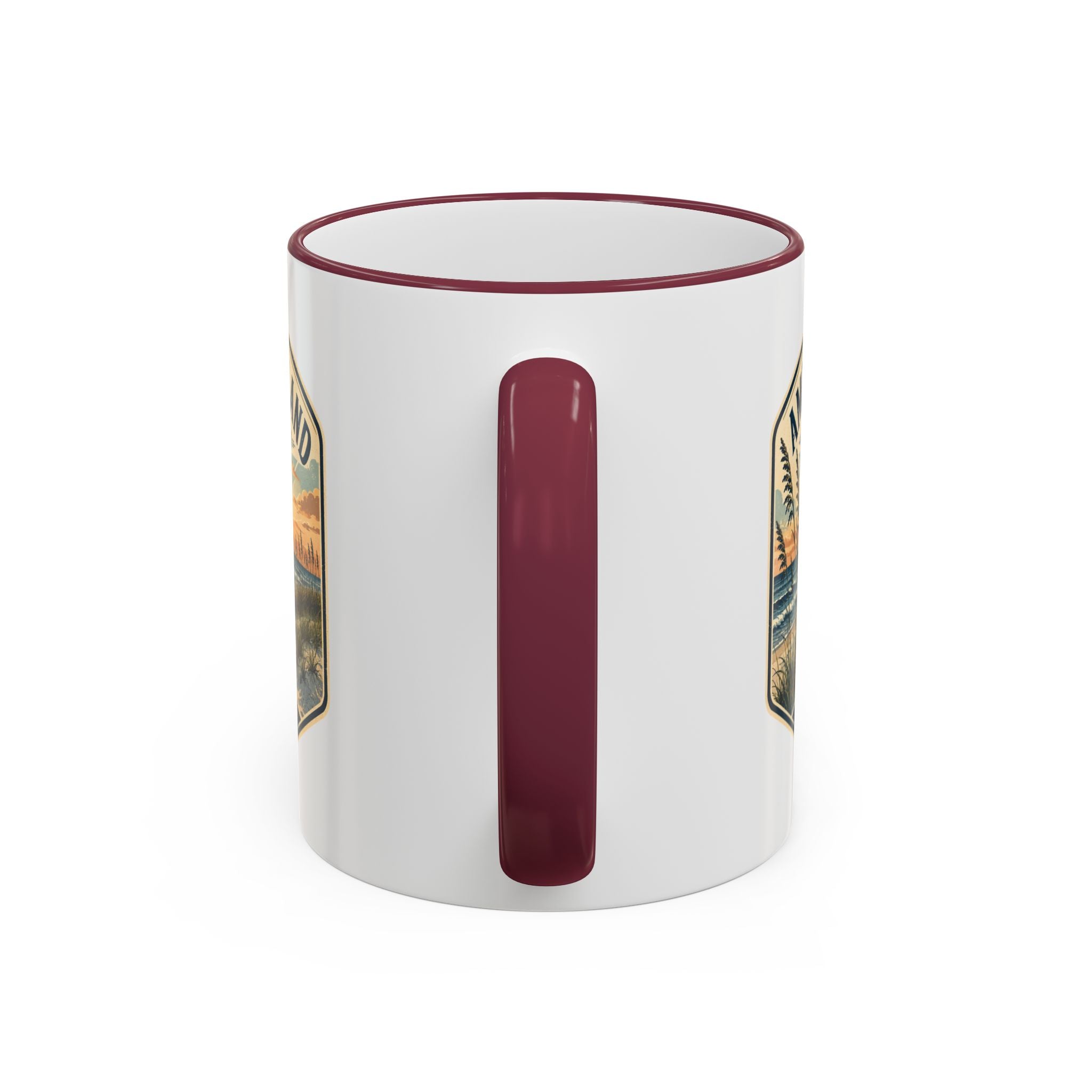 Amelia Island Vintage Mug — Accent Rim & Handle 11oz/15oz