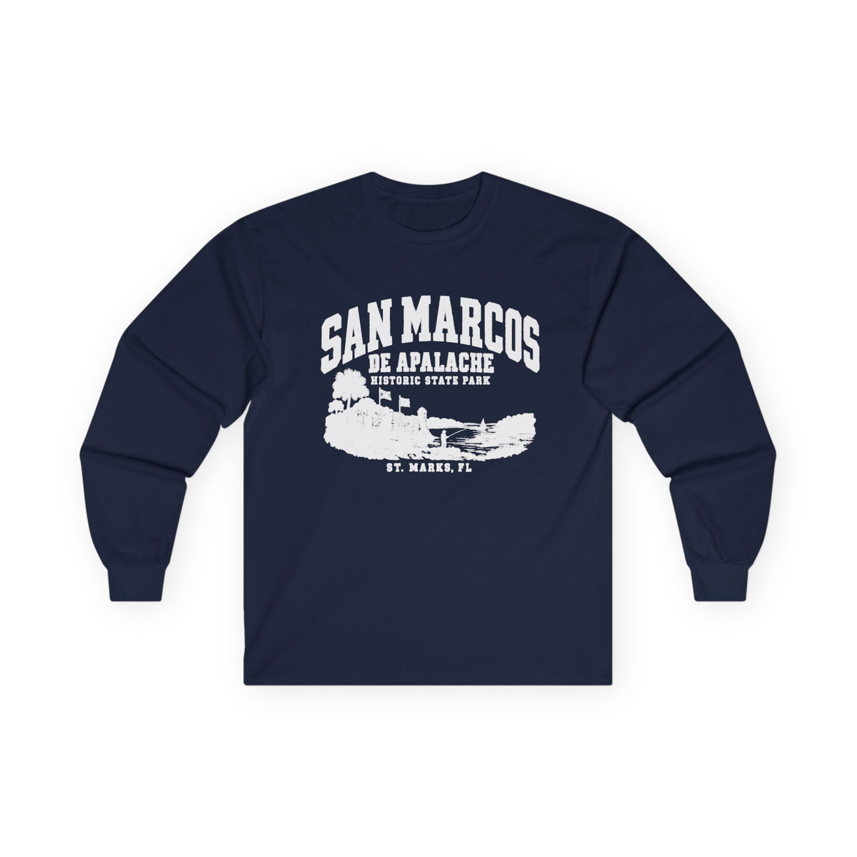 Florida Historic Fort Vintage Graphic Design- Long Sleeve Tee