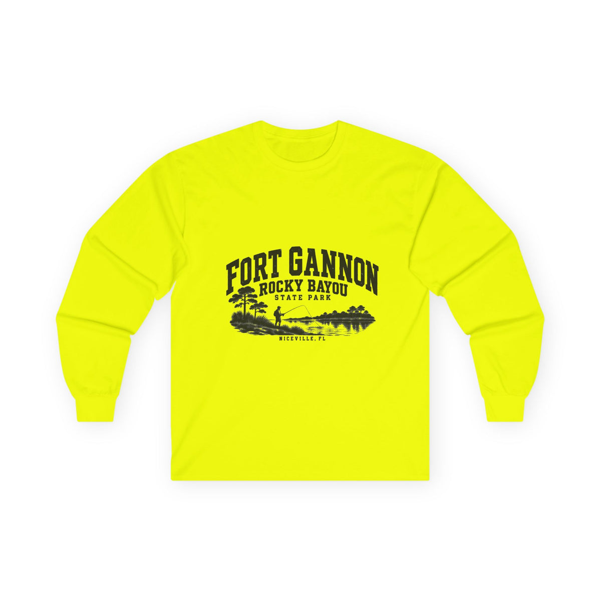 Fort Gannon Rocky Bayou State Park Logo- Long Sleeve Tee