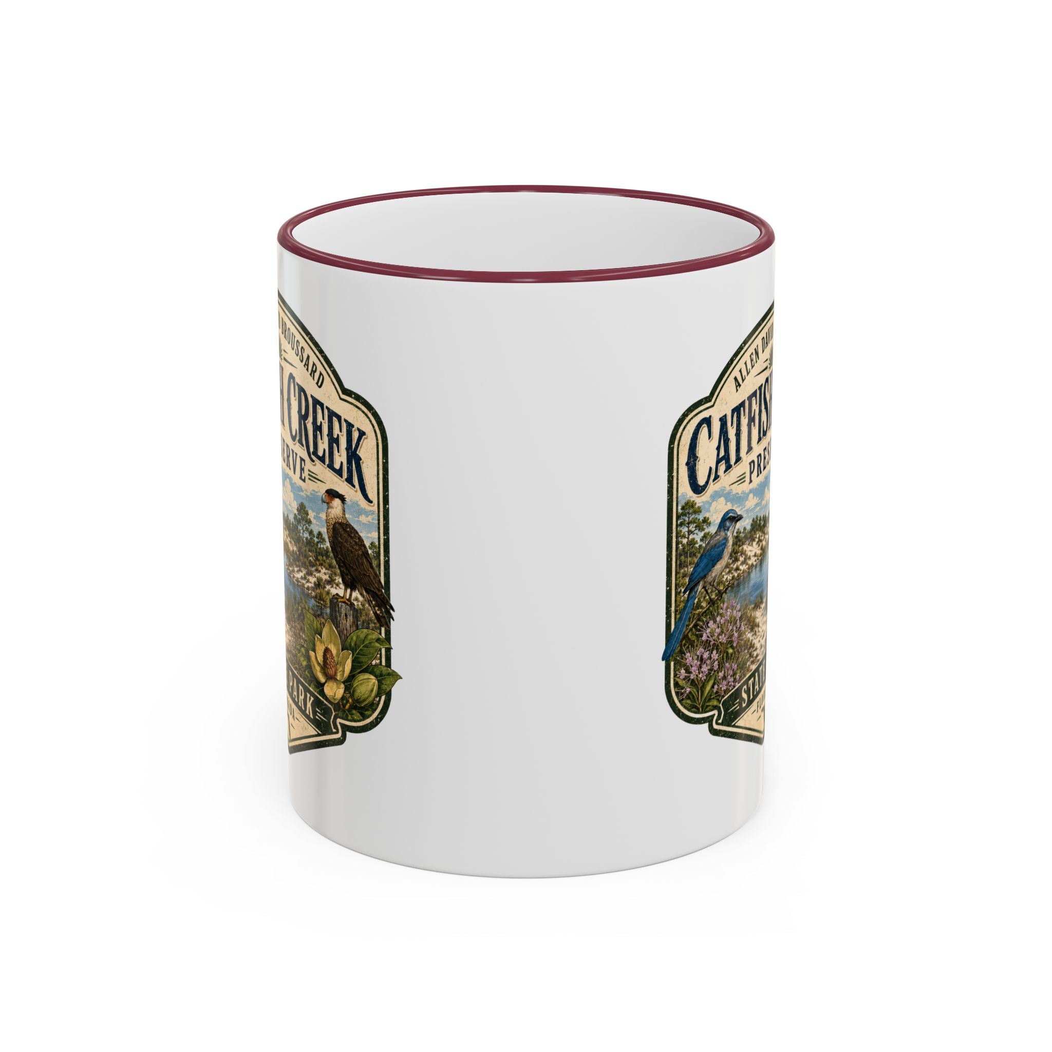 Catfish Creek Vintage Mug — Accent Rim & Handle 11oz/15oz