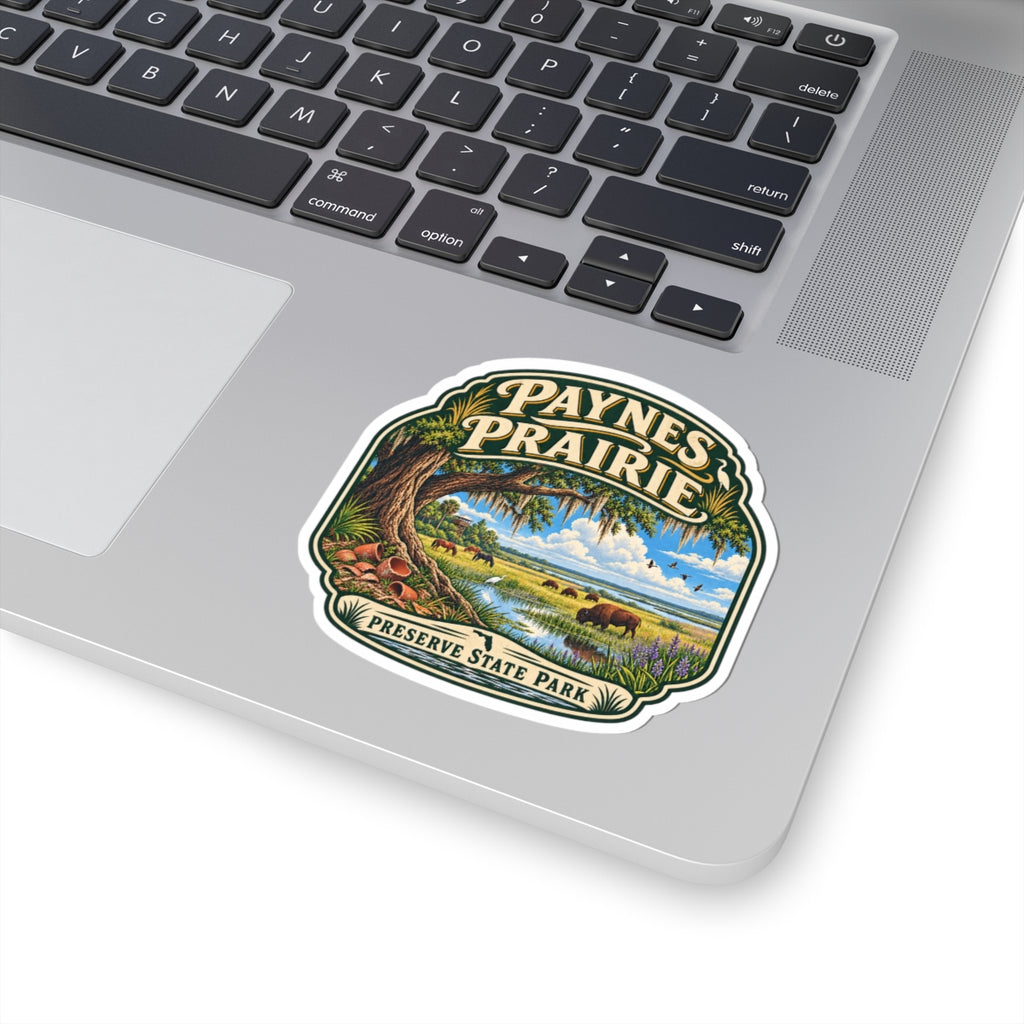 Paynes Prairie Preserve State Park Sticker — Scenic Vintage Nature Kiss-Cut Decal